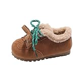 Hallensportschuhe 36 Fashion Big Kids Winter Water Proof Flat Keep Warm Snow Boots Comfortable Shoes Turnschuhe Mädchen (Brown, 28 Toddler)