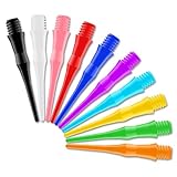 CyeeLife Dartspitzen Kunststoff,500 Stück,2BA Gewinde,Besonders stabil & langlebig,Dartpfeil Spitzen Insgesamt gibt es zehn Farben (500pcs)