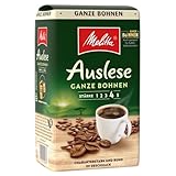 Melitta Auslese Filter-Kaffee 500g, Ganze Kaffee-Bohnen, Bohnen für Filterkaffeemaschinen, starke Röstung, geröstet in Deutschland