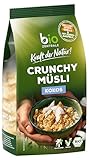 biozentrale Crunchy Müsli Kokos | 6x375g | Knuspriges Vollkorn-Müsli | Mit saftigen Kokosraspeln | Ohne Rosinen | Hoher Ballaststoffgehalt | Perfekt zum Frühstück & als Snack | Recycelbare Verpackung