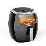 Heißluftfritteuse, Airfryer 1800 W,8Liter ölfreier digitaler Touchscreen,Energiesparend,TimerTemperaturregelung, geräuscharm,Großer Heißluftfritteusenofen für den Heimgebrauch