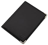 Exclusives Ausweisetui / Ausweishülle / Kreditkartenetui mit Schutzecken aus Metall 12 Fächer MJ-Design-Germany Made in EU Designs (Design 3 / Schwarz)