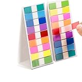 Okydoky 360 Stück Haftstreifen(9 Farben,44 x 11 mm) 2er Pack Eschreibbare Klebezettel Haftmarker, Textstreifen Page Marker, Haftnotizen Index Tabs für Seitenmarkierungm, Sticky Notes(2p.DE)