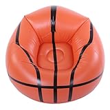 Yechiry Aufblasbarer Sitzsack, Tragbarer Aufblasbarer PVC-Liegestuhl, Ergonomisches Basketballsofa, Bequemes Sofa für zu Hause, für Balkon, Wohnzimmer, Camping, Rot