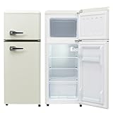 Top Mount Kühlschrank mit Gefrierfach, 2-türiger Kühlschrank mit Gefrierfach oben und einstellbarer Temperaturregelung,Beige