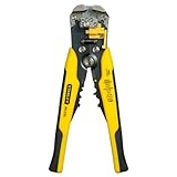 Stanley FatMax Automatische Abisolierzange und Schneidzange FMHT0-96230, inkl. Drahtschneider / Für Kabeldurchmesser von 0.2 - 6 mm² / Verpressen isolierter und nicht-isolierter Kabelschuhe / 21cm