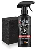 Glart 45RK Reifenglanzspray 500 ml mit Schwamm – Reifenpflege mit seidenmattem Finish – für Auto, Motorrad und Wohnmobil – schützt Gummi, frischt Schwarz auf, UV-beständig