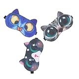 FOMIYES 3St Schlafmaske Lidschatten Auge schlafen Blackout schlafendes auge für frauen Fuchs Nacht lichtschutz sleep aid Schlafhilfe Augenmaske schlafen Augenmaske zum Schlafen Tao Li Samt