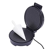 1200 W Hörnchenautomat mit Kegel, Hörnchenautomat für hauchdünne Waffeln, Waffelkegel Maker, Breite Temperaturanpassung, Anti-brennender Griff, Kegel-Zubehör inklusive, Antihaftbeschichtetes