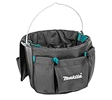 Makita E-15497 Eimertasche, bestens geeignet für 20 Liter Baueimer, viele Innen- und Außenfächer, Polyester, 470 x 320 mm (LxH)
