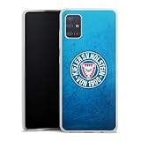 Slim Case extra dünn kompatibel mit Samsung Galaxy A51 Silikon Handyhülle transparent Hülle Holstein Kiel Offizielles Lizenzprodukt Logo