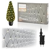 Nordstern LED Lichternetz Warmweiß 320 LEDs - Lichtervorhang Beleuchtung für Innen & Außen 3 x 1,5 m - Lichterkette für Buchsbaum, Weihnachtsbeleuchtung oder Sternenhimmel