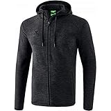 Erima Herren Basic Fleecejacke, Schwarz Melange, L