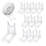 12 Stück Acryl Ständer Kunststoff Tellerständer，Tellerständer Kunststoff Aufsteller Ständer Verstellbar Dekotellerhalter Tellerständer Deko Aufsteller für Elektronische Produkte Fotodisplays