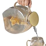 Xummpxuk -Wasserkocher, Glaskrug, 2,5 l, Wasserbehälter mit Edelstahldeckel für heiße kalte Getränke, Milch, Kaffee, Säfte, Küche, Zuhause, Restaurant, Kühlschrank, Theke