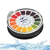 ECENCE 1 Stck. pH Teststreifen auf Rolle, Messbereich 0-14, Lackmus Indikator Universalpapier, Säuretest für Aquarien, Trinkwasser