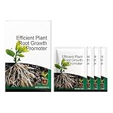 Pulver für Pflanzenbewurzelung, 4x50 g Wurzelpulver Konzentrierter Dünger, Bodenaktivator für Zimmerpflanzen, Bäume, Rasen, Blumenerde, Kompost