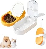 Hunde Wasserflasche, Hundenapf 2 in 1, Futterbehälter Groß Genug für Hundeleckerlis, Steak, Stöcke, Bars, Tragbarer Haustier Wasserspender für Wandern, Reisen, Katzennäpfe und Haustier Wasserflasche