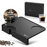 JODORA Tampermatte mit Tischkantenschutz - Tamping Matte rutschfest aus hochwertigem Silikon - Barista Zubehör mit Einkerbung für den Siebträger - Ideales Siebträger Zubehör (Silikon)