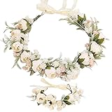 Blumenkranz Blume Krone Stirnband, Rose Braut Haarschmuck...