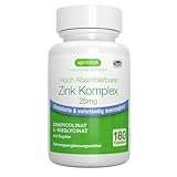 Zink Chelat 25mg, Zinktabletten hochdosiert mit Kupfer, Bisglycinat & Picolinate für gesunde Haut, Immunsystem, und Zellgesundheit, Clean Label, 180 Tabletten, von Igennus