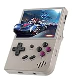 RG35XX Handheld Retro Konsole 64G, 5470+ Spiele, Linux System Quad core ARM Cortex-A9, 2023 Spielkonsole Unterstützt Gamepad und HDMI Ausgang TV, 3.5 Zoll Pocket Konsole(grau)