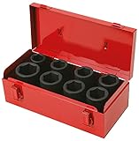 KS Tools 515.0510 3/4' Sechskant-Kraft-Stecknuss-Satz, 8-tlg. lang, Farbig