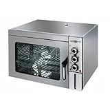 GGM Gastro | EHK500 | Heißluftofen KOMPAKT - mit Dampffunktion - 30 Liter - Edelstahl - inkl. 1 Rost & 1 Blech 353x327mm