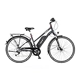 Fischer E-Bike Trekking, VIATOR 2.0 Elektrofahrrad für Herren, RH 50 cm, Heckmotor 45 Nm, 48 V Akku, Dunkel anthrazit matt, 28 Zoll