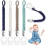Aolso Schnullerketten Baumwolle Schnullerketten, 4pcs Baby...