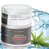 50ml | DR. RADIANCE Retinol Lift Creme hochdosiert mit Aleo Vera, Vitamine E & B5 und Hyaluronsäure - gegen falten und augenringe - Anti-Aging Lift Creme für Gesicht und Dekolleté