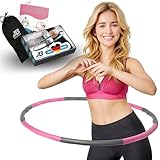 JB Sports - Hula Hoop Reifen Erwachsene - mit Tasche und Plan - 8 Teile, 95 cm - Hullahub Reifen zum Abnehmen - Anfänger und Fortgeschritten