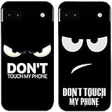 2 Stück Wut Don't Touch My Phone Musterdruck Langlebig abbaubar TPU Gel Silikon Dünn Handy Hülle Schutz Case Cover Für Smartphones (Für Google Pixel 6a)