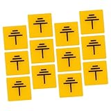 DOITOOL 12 Stück Bodenmarkierung elektrischer Aufkleber Sicherheitswarnaufkleber Warnschild für elektrische klein Warnaufkleber zur Erdung Aufkleber für elektrische Geräte Stk