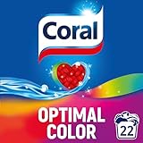 Coral Waschpulver Optimal Color effektives Colorwaschmittel für länger strahlende Farben 22 WL 1 Stück