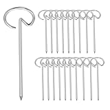 Grillspieße aus Metall – 20 Stück Edelstahl-Schaschlikspieße | wiederverwendbare Luftfritteusen-Spieße | Metallspieße für Kebabs, Grills, und Luftfritteuse, Kochen, Ofen, Camping