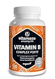 Vitamin B-Komplex extra hochdosiert, 120 vegane Tabletten für 4 Monate, Alle B-Vitamine mit optimaler Bioverfügbarkeit, Natürliche Nahrungsergänzung ohne Zusatzstoffe