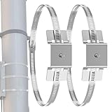 Masthalterung - Elektrodosen Montageset | Schwerlast Justierbare Stangenhalterung Ohne Bohren Für Außengeräte Fernseher Warmwasserspeicher