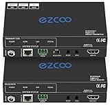 HDMI Extender über Ethernet 4k 60Hz unkomprimierte 18G/BPS über Single Cat5/6 bis zu 40 m, RS232 + POE + IR + HDCP2.2 HDR und CEC EDID