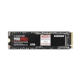 Samsung 990 PRO NVMe M.2 SSD, 2 TB, PCIe 4.0, 7.450 MB/s Lesen, 6.900 MB/s Schreiben, Interne SSD, Interne SSD für Gaming und Videobearbeitung, Schwarz, MZ-V9P2T0BW