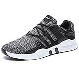 JACKSHIBO Schuhe Sneaker Herren Laufschuhe Damen Leicht Sportschuhe Gym Turnschuhe Outdoor Atmungsaktiv Freizeit Fitnessschuhe, 01 Grau 45 EU