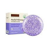 Shampoo Bar for Hair Solid Soap,Sulfatfrei,Handgefertigte Produktion,Ohne Silikonöl,Shampoo für die Reinigung der Haare Shampoo-Seife,Geeignet für verschiedene Haartypen (violett, Lavendel)