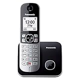 Panasonic Dual-Micro/Nano, KX-TG6851GB Schnurlostelefon (Bis zu 1.000 Telefonnummern sperren, übersichtliche Schriftgröße, lauter Hörer, Voll-Duplex Freisprechen) schwarz-silber