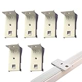 Vorhangschienen zur Deckenmontage, Set mit 6 Schienen für Wandvorhänge, robustes Montagezubehör für Zuhause, Krankenhaus, Schlafzimmer, Wohnzimmer
