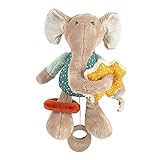 sigikid 43164 Babyaktivspielzeug Stofftier Elefant, Mint/grau