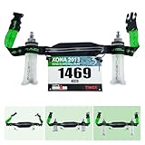 RaceFuel Triathlon Startnummernband Laufgurt mit Tasche für Handy mit Nummernhalter & 6 Halter Softflask oder Gel für Joggen Radfahren Marathons (Mit Tasche + 2x250ml Flask)