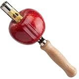 Menz Apfelentkerner - Apfelausstecher mit 8 cm Edelstahl Klinge Ø 1,5 cm, Apfelstecher mit handlichem Holzgriff, Apfelkernausstecher für Bratäpfel und zum Backen, Apfel Entkerner