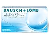 Bausch + Lomb Ultra, sphärische Premium Monatslinsen, Kontaktlinsen weich, 6 Stück BC 8.5 mm / DIA 14.2 / -2.25 Dioptrien
