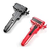AIBREAY 2 Burst kreisel X String Launchers mit Griff, Kampfkreisel Starter Set, Battling Tops Schnur Launcher, Battle Spinner Starters, Kompatibel mit X-Serien kreisel, Schwarz Rot Set