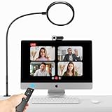 Vatato Key Light - Professionelle LED Videolicht Schreibtischlampe in 1200 Lumen zum Streamen, TikTok, Zoom, Videokonferenzen, Home Office, Remote-Steuerung, natürliche Farbe/Temperatur einstellbar